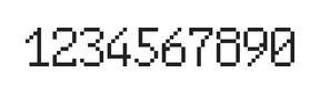 6×10数字点阵字体 ddN610AB1041