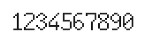 6×10数字点阵字体 ddN610AB1048