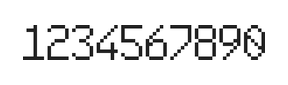 6×10数字点阵字体 ddN610AB1053