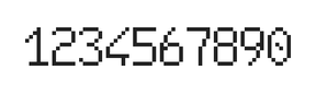 6×10数字点阵字体 ddN610AB1054