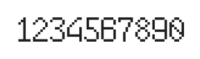 6×10数字点阵字体 ddN610AB1057
