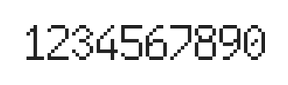 6×10数字点阵字体 ddN610AB1061