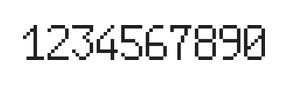 6×10数字点阵字体 ddN610AB1063