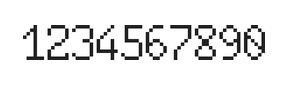 6×10数字点阵字体 ddN610AB1072