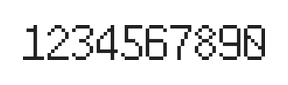 6×10数字点阵字体 ddN610AB1084