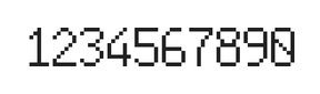 6×10数字点阵字体 ddN610AB1093