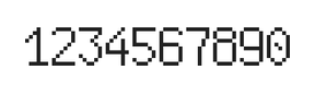 6×10数字点阵字体 ddN610AB1095