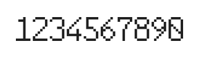 6×10数字点阵字体 ddN610AB1098
