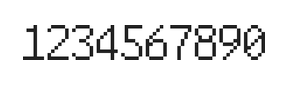 6×10数字点阵字体 ddN610AB1099