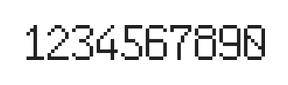6×10数字点阵字体 ddN610AB1105