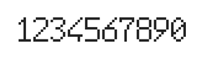 6×10数字点阵字体 ddN610AB1109