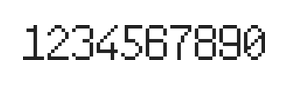 6×10数字点阵字体 ddN610AB1110