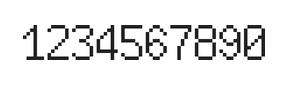 6×10数字点阵字体 ddN610AB1113