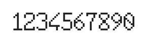 6×10数字点阵字体 ddN610AB1127