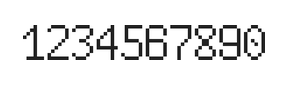 6×10数字点阵字体 ddN610AB1128