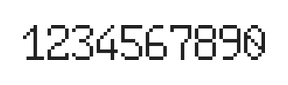 6×10数字点阵字体 ddN610AB1133