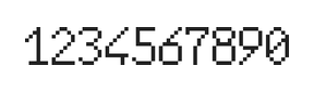 6×10数字点阵字体 ddN610AB1137