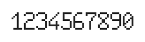 6×10数字点阵字体 ddN610AB1138