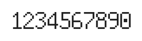 6×10数字点阵字体 ddN610AB1139