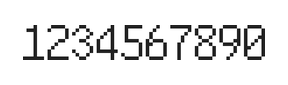 6×10数字点阵字体 ddN610AB1140