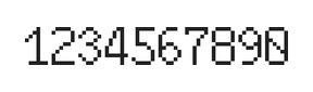 6×10数字点阵字体 ddN610AB1145