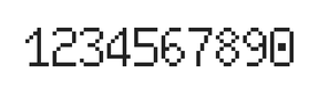 6×10数字点阵字体 ddN610AB1146