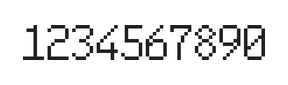 6×10数字点阵字体 ddN610AB1147