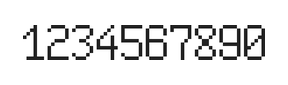 6×10数字点阵字体 ddN610AB1150