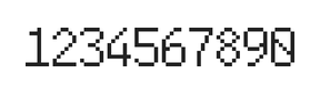 6×10数字点阵字体 ddN610AB1154