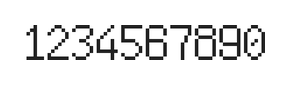 6×10数字点阵字体 ddN610AB1155