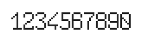 6×10数字点阵字体 ddN610AB1158