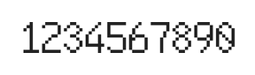 6×10数字点阵字体 ddN610AB1170