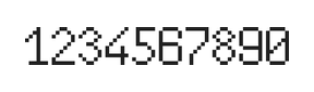 6×10数字点阵字体 ddN610AB1171