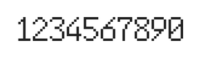 6×10数字点阵字体 ddN610AB1172