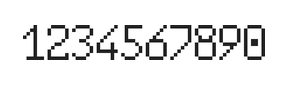 6×10数字点阵字体 ddN610AB1175