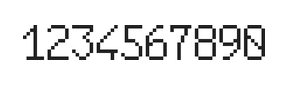 6×10数字点阵字体 ddN610AB1178