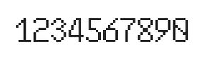 6×10数字点阵字体 ddN610AB1180