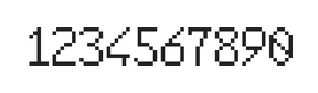 6×10数字点阵字体 ddN610AB1181