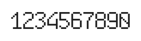 6×10数字点阵字体 ddN610AB1182