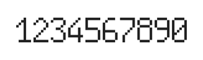 6×10数字点阵字体 ddN610AB1186