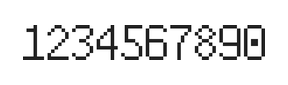 6×10数字点阵字体 ddN610AB1187