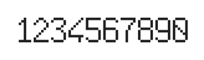 6×10数字点阵字体 ddN610AB1189