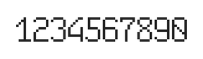 6×10数字点阵字体 ddN610AB1191