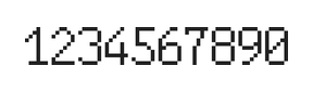 6×10数字点阵字体 ddN610AB1193