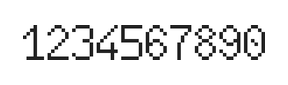 6×10数字点阵字体 ddN610AB1194