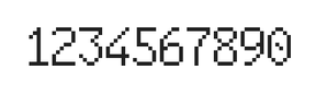 6×10数字点阵字体 ddN610AB1195