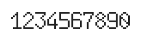 6×10数字点阵字体 ddN610AB1196