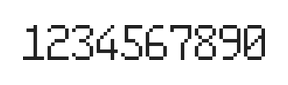 6×10数字点阵字体 ddN610AB1199
