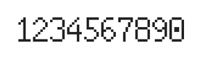 6×10数字点阵字体 ddN610AB1200