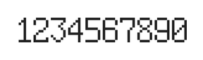 6×10数字点阵字体 ddN610AB1207